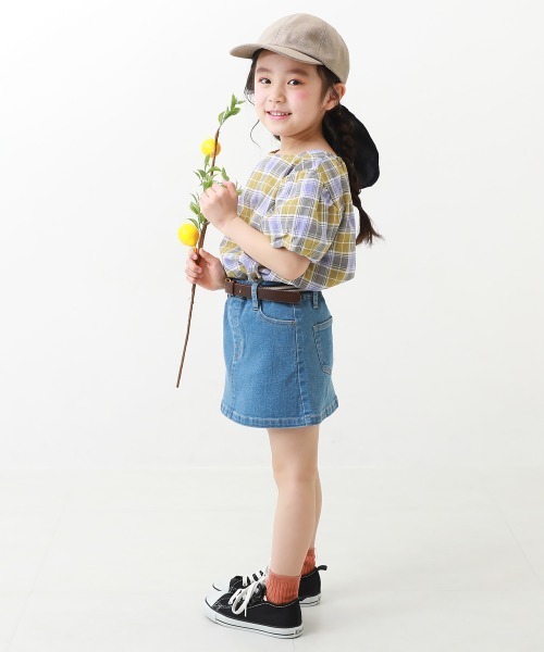 devirock(デビロック)の「UVカット ネックカバーリボンキャップ(キャップ・キッズ・ベージュ/ブラック/キナリ・52/54/56)」の10枚目の写真