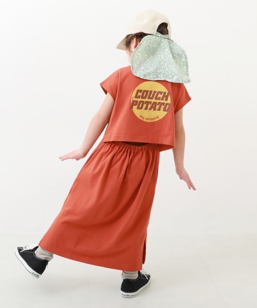 devirock(デビロック)の「UVカット ネックカバーリボンキャップ(キャップ・キッズ・ベージュ/ブラック/キナリ・52/54/56)」の9枚目の写真