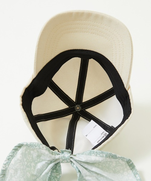 devirock(デビロック)の「UVカット ネックカバーリボンキャップ(キャップ・キッズ・ベージュ/ブラック/キナリ・52/54/56)」の5枚目の写真