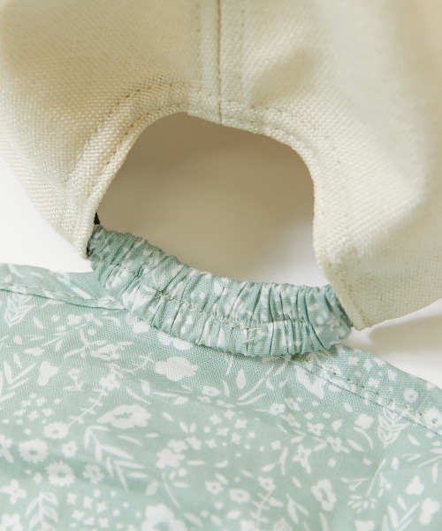 devirock(デビロック)の「UVカット ネックカバーリボンキャップ(キャップ・キッズ・ベージュ/ブラック/キナリ・52/54/56)」の4枚目の写真