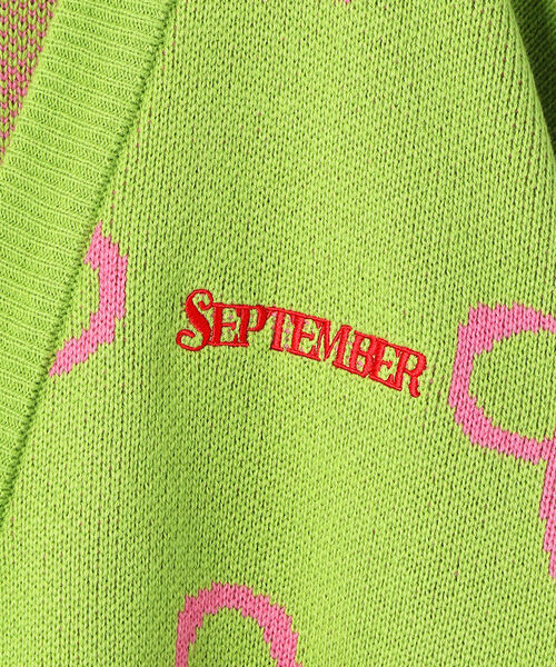 September(セプテンバー)の「September/セプテンバー/FlowerCardigan/フラワージャガードカーディガン(カーディガン/ボレロ・レディース・グリーン/ピンク/ブラック・MEDIUM/SMALL)」の8枚目の写真