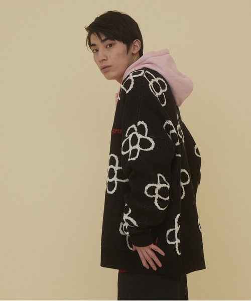 September(セプテンバー)の「September/セプテンバー/FlowerCardigan/フラワージャガードカーディガン(カーディガン/ボレロ・レディース・グリーン/ピンク/ブラック・MEDIUM/SMALL)」の22枚目の写真