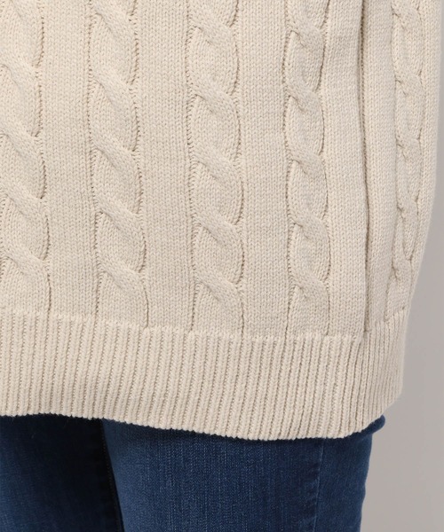 LEPSIM（レプシィム）の「5ゲージアソートケーブルベスト　258172（ベスト・レディース・アイボリー/ベージュ/ブラック・FREE）」の13枚目の写真