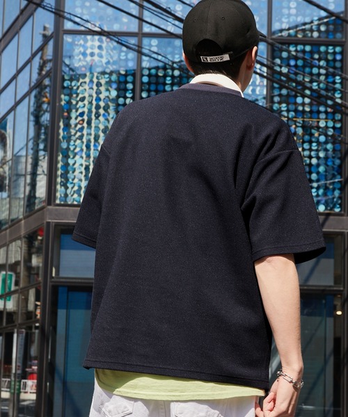 レトロショルダーコントラストカラーフェイクツーピース半袖 CONVERSE TOKYO×米原康正×似鳥沙也加】PAINT ART LONG SLEEVE