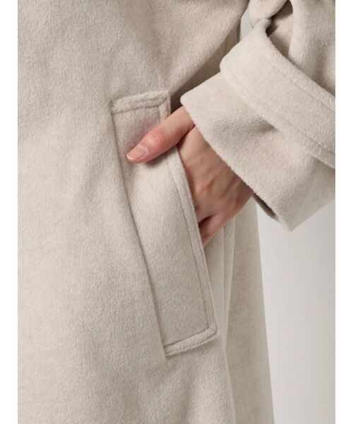 EMODA(エモダ)の「ワイドカラーロングコート(チェスターコート・レディース・アイボリー/イエロー/ライム/ライトブルー・FREE)」の7枚目の写真