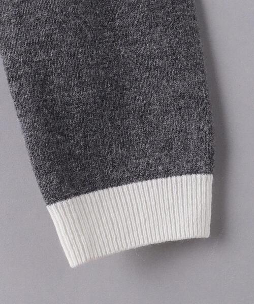 UNITED ARROWS(ユナイテッドアローズ)の「<UNITED ARROWS>バイカラー パイピング ニット B(ニット/セーター・レディース・グレー/オフホワイト・FREE)」の4枚目の写真