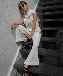 サロペット・オーバーオール・オールインワン Ameri VINTAGE SAILOR SCARF ROMPERS セール】ONE SIDE SHOULDER ROMPERS（サロペット/オーバーオール