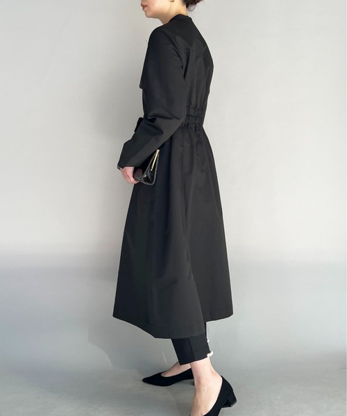 PICCIN(ピッチン)の「パール付きフロントジップコート(ノーカラーコート・レディース・ブラック/ベージュ・M)」の10枚目の写真