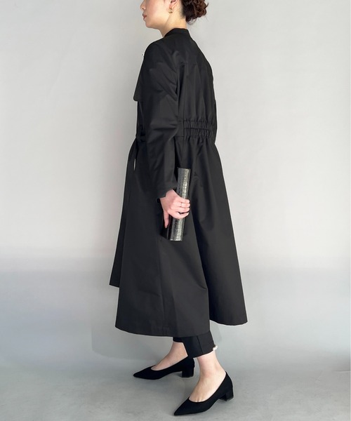 PICCIN(ピッチン)の「パール付きフロントジップコート(ノーカラーコート・レディース・ブラック/ベージュ・M)」の13枚目の写真