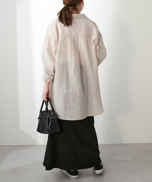 DISCOAT(ディスコート)の「【WEB限定】ポコポコシャツ(シャツ/ブラウス・レディース・ホワイト/ベージュ/ブルー・FREE)」の4枚目の写真