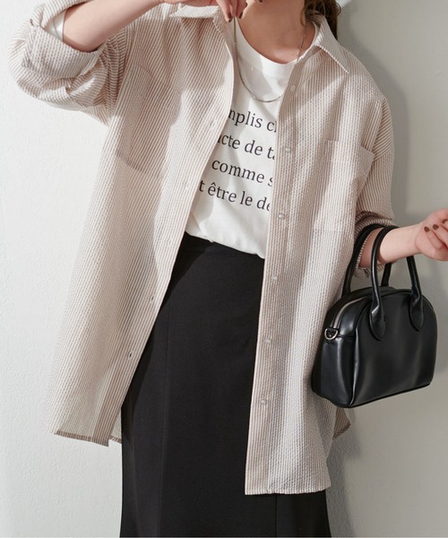 DISCOAT(ディスコート)の「【WEB限定】ポコポコシャツ(シャツ/ブラウス・レディース・ホワイト/ベージュ/ブルー・FREE)」の6枚目の写真