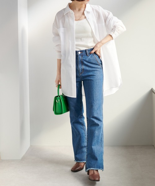 DISCOAT(ディスコート)の「【WEB限定】ポコポコシャツ(シャツ/ブラウス・レディース・ホワイト/ベージュ/ブルー・FREE)」の10枚目の写真