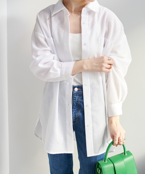 DISCOAT(ディスコート)の「【WEB限定】ポコポコシャツ(シャツ/ブラウス・レディース・ホワイト/ベージュ/ブルー・FREE)」の14枚目の写真