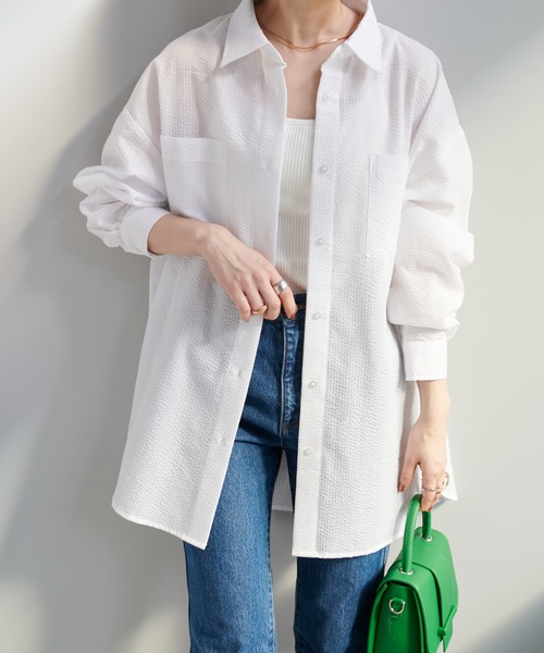 DISCOAT(ディスコート)の「【WEB限定】ポコポコシャツ(シャツ/ブラウス・レディース・ホワイト/ベージュ/ブルー・FREE)」の15枚目の写真