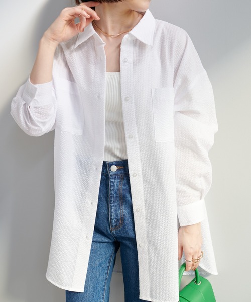 DISCOAT(ディスコート)の「【WEB限定】ポコポコシャツ(シャツ/ブラウス・レディース・ホワイト/ベージュ/ブルー・FREE)」の16枚目の写真