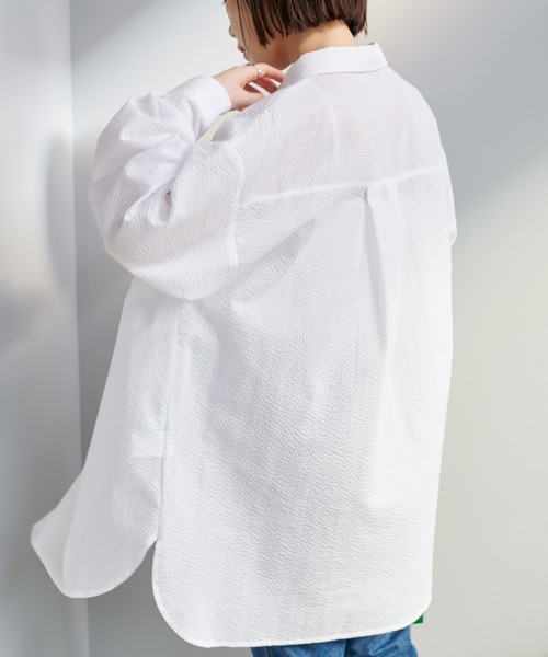 DISCOAT(ディスコート)の「【WEB限定】ポコポコシャツ(シャツ/ブラウス・レディース・ホワイト/ベージュ/ブルー・FREE)」の19枚目の写真