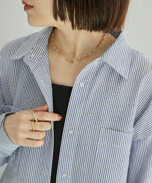 DISCOAT(ディスコート)の「【WEB限定】ポコポコシャツ(シャツ/ブラウス・レディース・ホワイト/ベージュ/ブルー・FREE)」の21枚目の写真