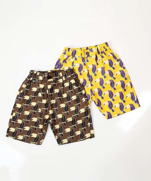 DILASH（ディラッシュ）の「オオハシ柄ハーフパンツ（その他パンツ・キッズ・マスタード/ブラウン・90/140/110/100/120/80/130）」の3枚目の写真