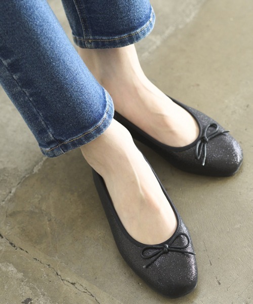 GeeRA（ジーラ）の「【美ラク】足にフィット！パンプス（バレエシューズ）（バレエシューズ・レディース・ブラックミックス/ブラック系その他/ベージュ/シルバー/ブラック・LARGE/SMALL/X-LARGE/MEDIUM/XX-LARGE）」の3枚目の写真