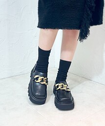 ボールドチェーン2WAYスリッポンローファー