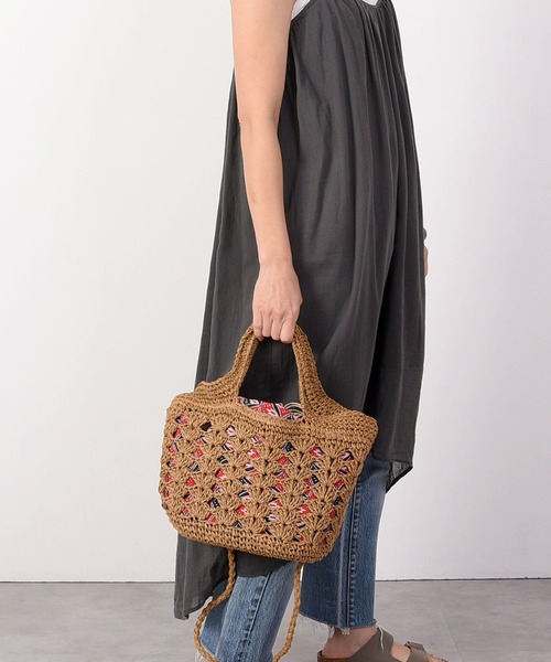 透かし編ペーパー2wayカゴバッグ かごバッグ Cooco クーコ のファッション通販 Zozotown 透かし編ペーパー2wayカゴバッグ かごバッグ Cooco クーコ のファッション通販 Zozotown
