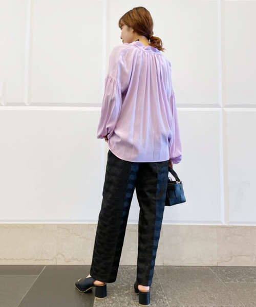 journal standard L'essage（ジャーナルスタンダードレサージュ）の「IPEKER ボウタイブラウス◆（シャツ/ブラウス・レディース・ブラック/ナチュラル/ピンク・FREE）」の20枚目の写真