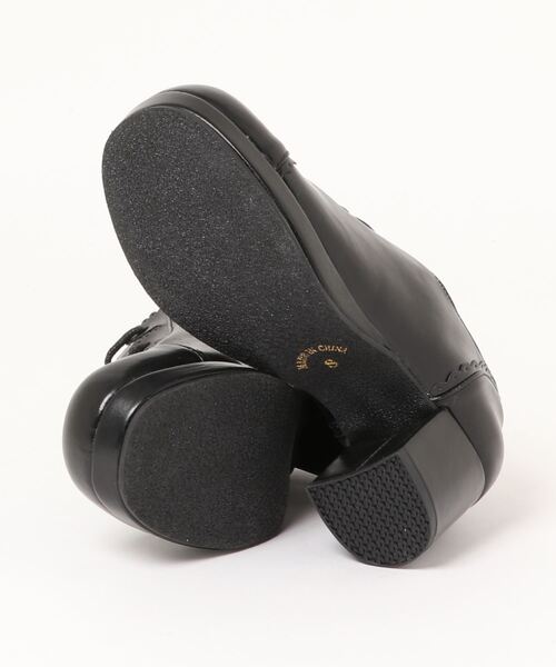 BODYLINE（ボディライン）の「リボン付きチャンキーヒールアップパンプス（パンプス・レディース・ホワイト/ブラウン/レッド/ブラック×ホワイト/ブラック×ブラック・S/M/L）」の6枚目の写真