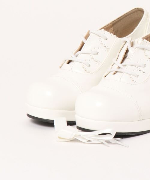 BODYLINE（ボディライン）の「リボン付きチャンキーヒールアップパンプス（パンプス・レディース・ホワイト/ブラウン/レッド/ブラック×ホワイト/ブラック×ブラック・S/M/L）」の15枚目の写真