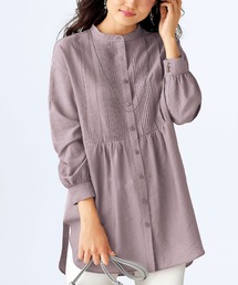 BELLUNA PLUS（ベルーナ）の「ビンテージ調素材ピンタック使いチュニック（チュニック・レディース）」