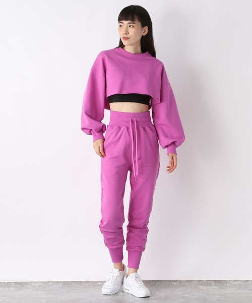 JEANASIS（ジーナシス）の「【YOGA】ウラケハイウエストジョガーパンツ/274640（その他パンツ・レディース・ブラック/ピンク・FREE）」の4枚目の写真