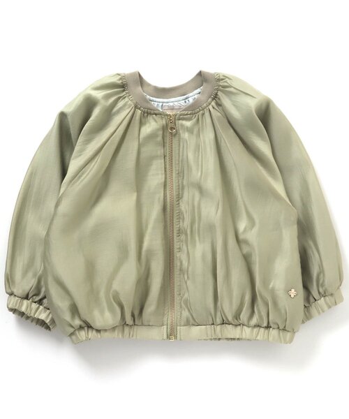 apres les cours（アプレレクール）の「シアーブルゾン（ブルゾン・キッズ・カーキ/ピンク・130/140/90/110/120/80/100）」の4枚目の写真