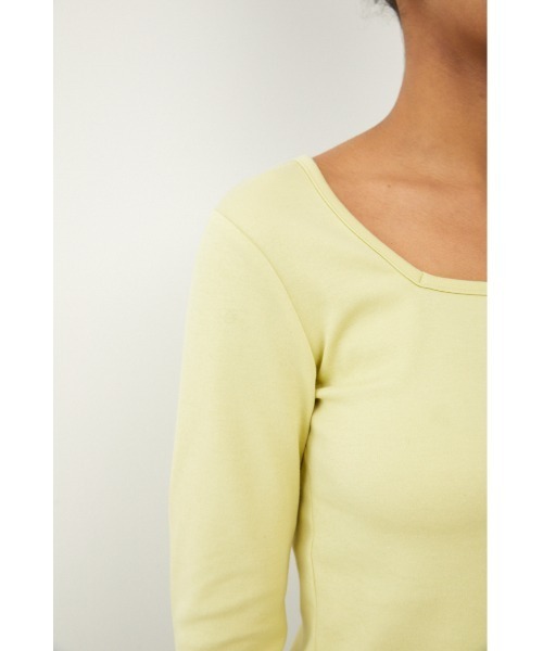 SLY（スライ）の「Sly Skin LOGO COMPACT L/T ロゴ コンパクト ロングスリーブ トップス（ルームウェア/パジャマ・レディース・ブラック/ブラウン/ライトイエロー・FREE）」の14枚目の写真