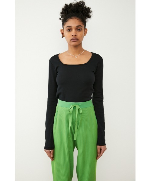 SLY（スライ）の「Sly Skin LOGO COMPACT L/T ロゴ コンパクト ロングスリーブ トップス（ルームウェア/パジャマ・レディース・ブラック/ブラウン/ライトイエロー・FREE）」の15枚目の写真