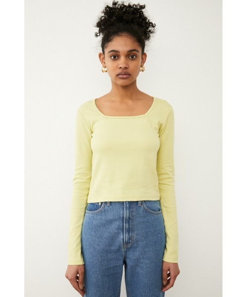 SLY（スライ）の「Sly Skin LOGO COMPACT L/T ロゴ コンパクト ロングスリーブ トップス（ルームウェア/パジャマ・レディース・ブラック/ブラウン/ライトイエロー・FREE）」の22枚目の写真