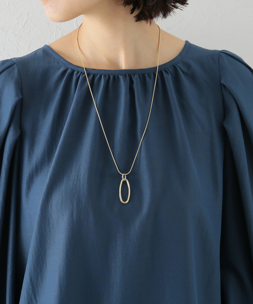 Simplicite(サンプリシテ)の「ダブルリングロングネックレス(ネックレス・レディース・シルバー/ゴールド・FREE)」の1枚目の写真