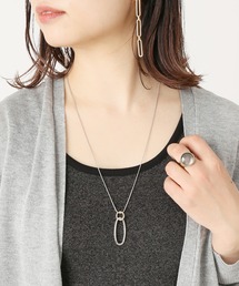 Simplicite | ダブルリングロングネックレス◆(ネックレス)