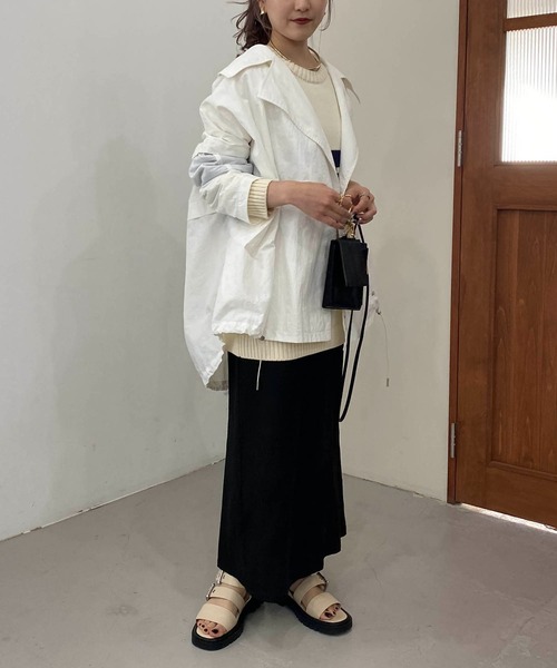 CAPRICIEUX LE'MAGE（カプリシューレマージュ）の「2WAYトレンチ風ブルゾン（ブルゾン・レディース・ホワイト/ベージュ・FREE）」の10枚目の写真