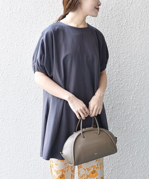 SHIPS(シップス)の「【ZOZO限定】〈洗濯機可能〉オーガニックコットンダーツスリーブチュニック◆(Tシャツ/カットソー・レディース・チャコールグレー/ブラック/パープル/オフホワイト/オレンジ/ライトオリーブ・ONE SIZE)」の14枚目の写真