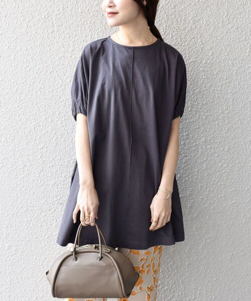 SHIPS(シップス)の「【ZOZO限定】〈洗濯機可能〉オーガニックコットンダーツスリーブチュニック◆(Tシャツ/カットソー・レディース・チャコールグレー/ブラック/パープル/オフホワイト/オレンジ/ライトオリーブ・ONE SIZE)」の18枚目の写真