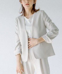 RIVE DROITE | セットアップでも着用可能/ソフトストレッチVネックジャケット(テーラードジャケット)