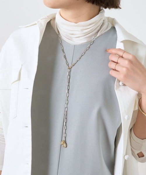 Omekashi（オメカシ）の「2ポイントチェーンネックレス（ネックレス・レディース・シルバー・ONE SIZE）」の3枚目の写真