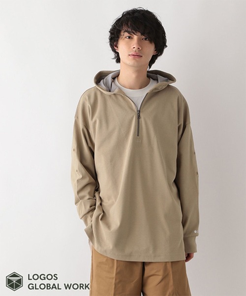 GLOBAL WORK(グローバルワーク)の「LOGOS*GWメキシパーカー/265250(パーカー・メンズ・ベージュ/グリーン・SMALL/MEDIUM/LARGE/X-LARGE)」の1枚目の写真