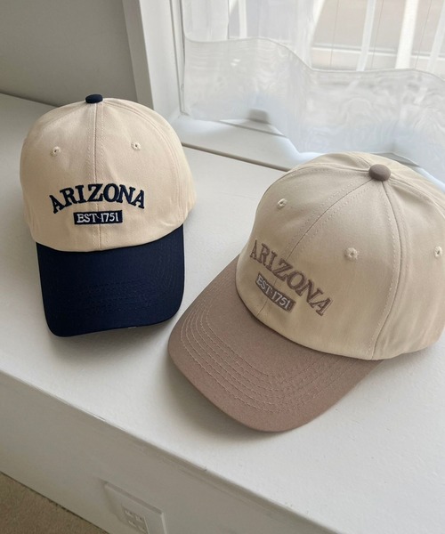 Me%（ミィパーセント）の「2トーンキャップ（キャップ・レディース・ネイビー/ベージュ・FREE）」の8枚目の写真