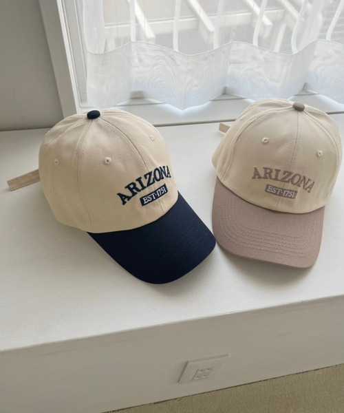 Me%（ミィパーセント）の「2トーンキャップ（キャップ・レディース・ネイビー/ベージュ・FREE）」の9枚目の写真