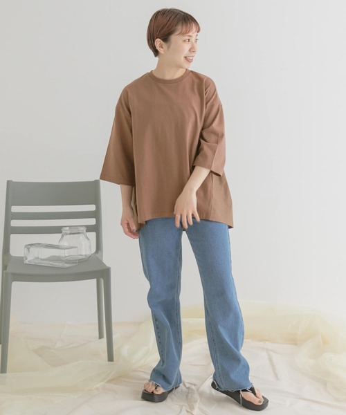 ITEMS URBANRESEARCH(アイテムズ アーバンリサーチ)の「バックギャザーTシャツ(Tシャツ/カットソー・レディース・オフホワイト/グレー系その他/ブラック/ブラウン/チャコールグレー・FREE)」の18枚目の写真