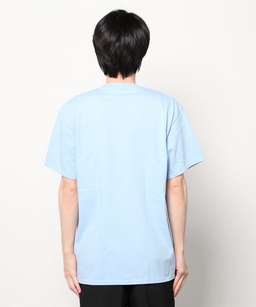 MUSIC TEE（ミュージックティー）の「S/S TEE "OASIS LOGO" / ショートスリーブ T "オアシス ロゴ”（Tシャツ/カットソー・メンズ・ライトブルー/ブラック・MEDIUM/LARGE/X-LARGE/SMALL）」の6枚目の写真