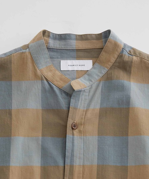ADAM ET ROPE'（アダムエロペ）の「スリットネックバンドカラーシャツ（シャツ/ブラウス・メンズ・ベージュ系その他/ブラウン系その他2・M/L）」の5枚目の写真