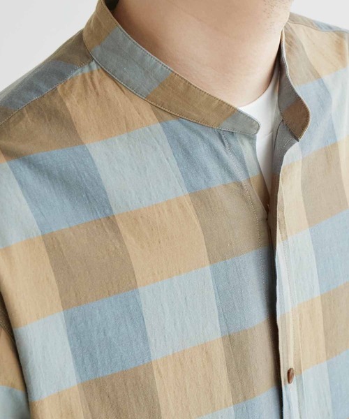 ADAM ET ROPE'（アダムエロペ）の「スリットネックバンドカラーシャツ（シャツ/ブラウス・メンズ・ベージュ系その他/ブラウン系その他2・M/L）」の15枚目の写真