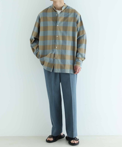 ADAM ET ROPE'（アダムエロペ）の「スリットネックバンドカラーシャツ（シャツ/ブラウス・メンズ・ベージュ系その他/ブラウン系その他2・M/L）」の12枚目の写真