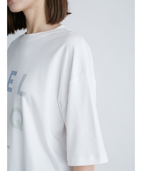 gelato pique(ジェラートピケ)の「【UNISEX】ワンポイントロゴビッグTシャツ(Tシャツ/カットソー・レディース・グレー/オフホワイト・M-L/S-M)」の7枚目の写真
